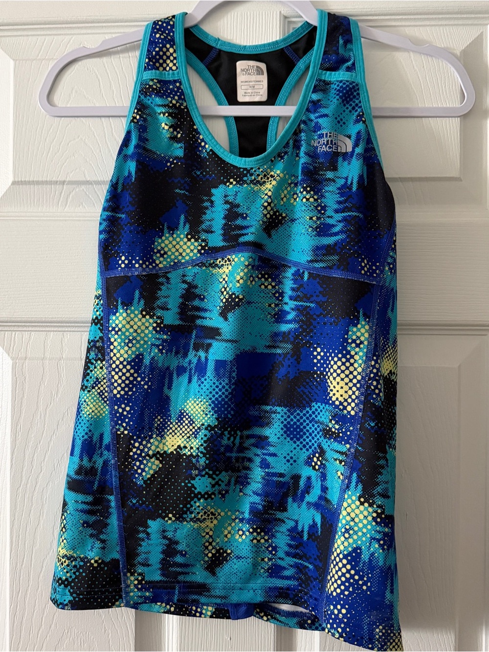 The North Face VaporWick Abstract Racerback Shelf Bra Tank Women’s Medium